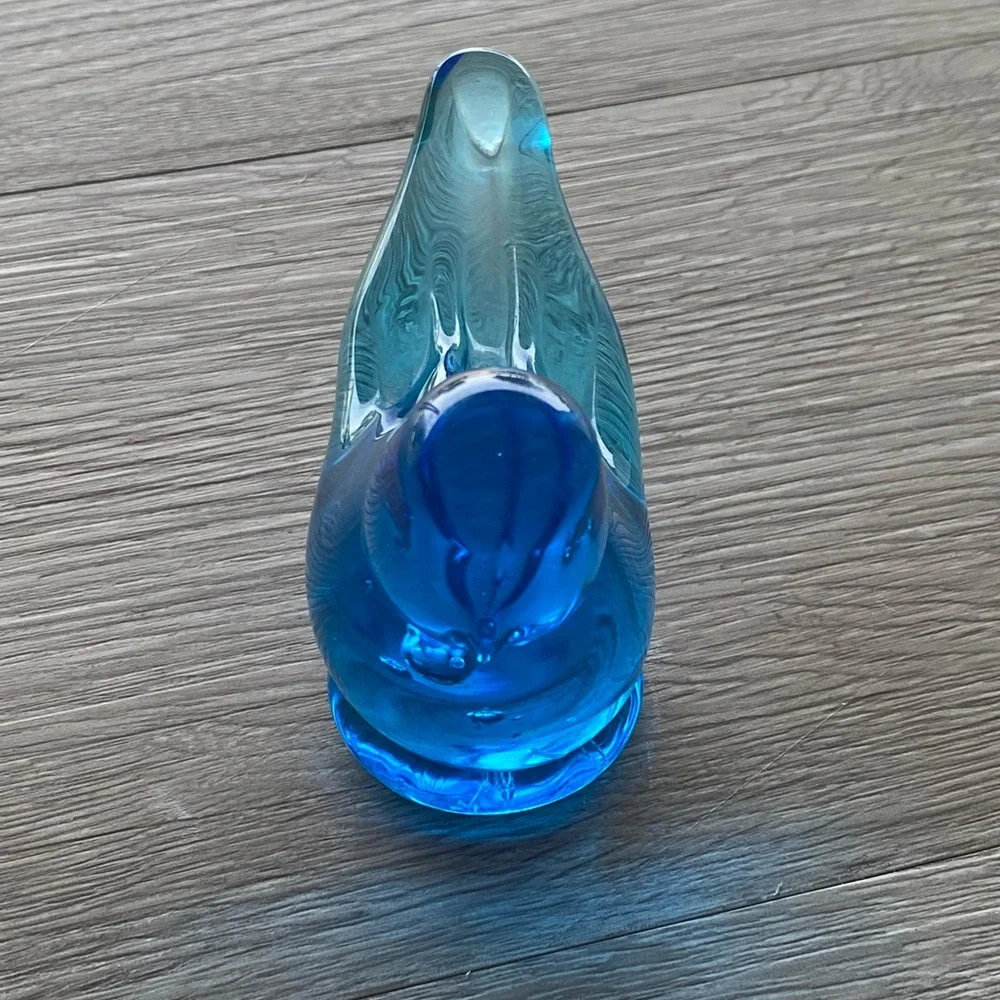 Vintage “Grandma’s Blue Bird” Glass Paperweight